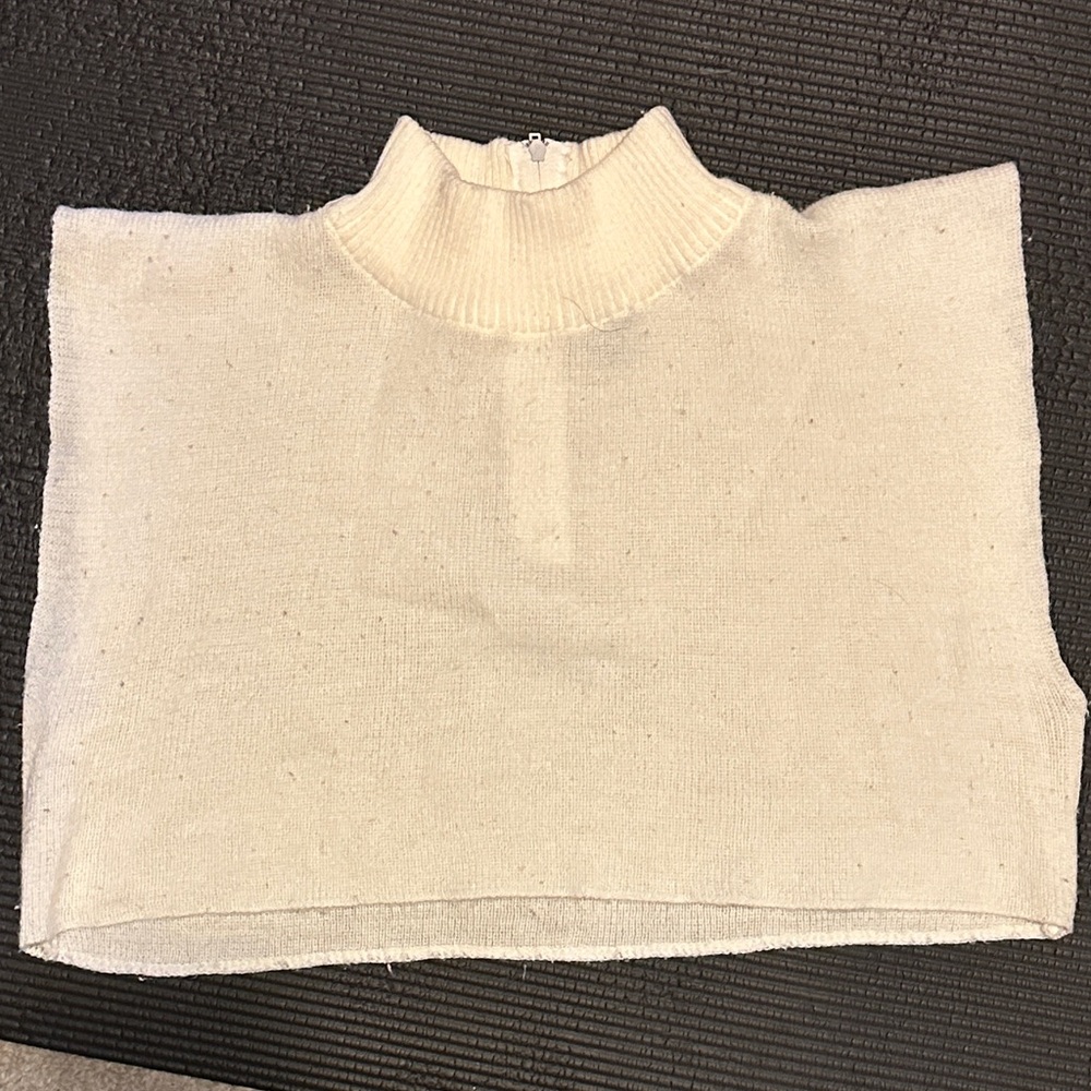 Cream Mock Turtleneck dickey